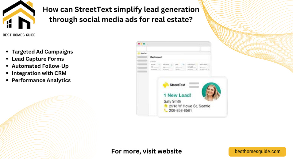 How can StreetText simplify lead generation through social media ads for real estate?