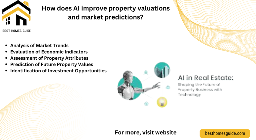 How does AI improve property valuations and market predictions?